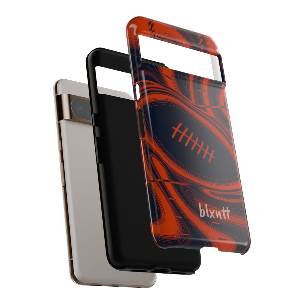 Navy & Orange Trippy Football Phone Case