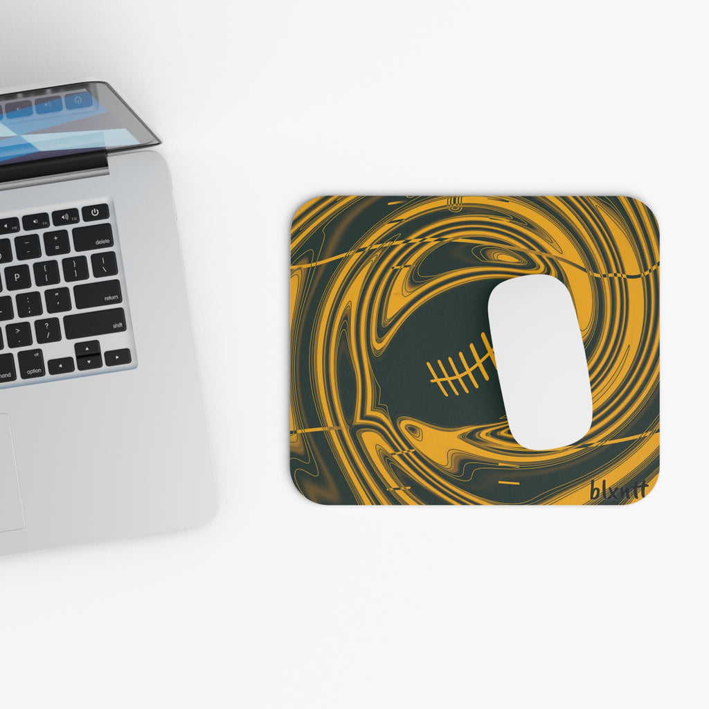 Green & Gold Trippy Football Mouse Pad