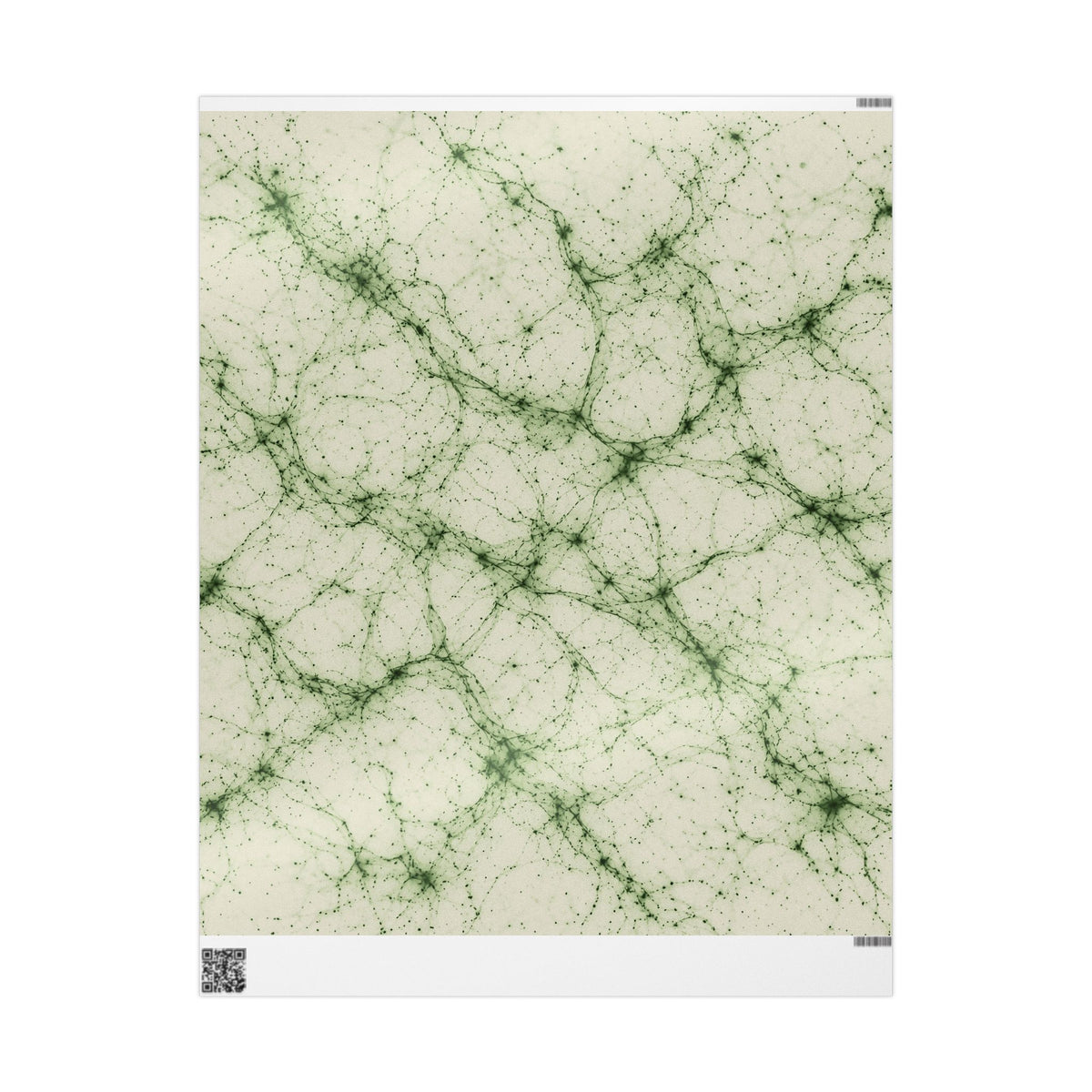 Neon Mycelium - Matcha Latte Wrapping Paper