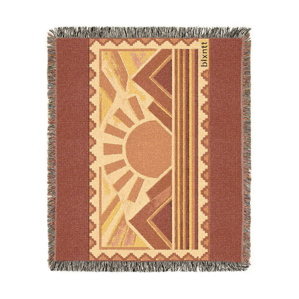 BLXNTT Orange Hippie Woven Blanket #1