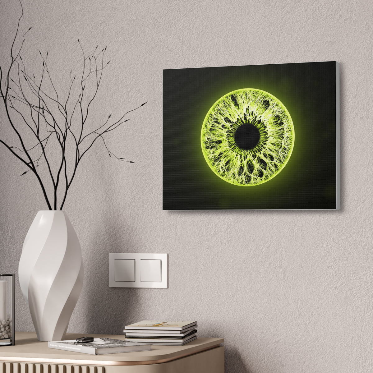BLXNTT Iris – Lace Web Toxic Chartreuse Glossy Canvas