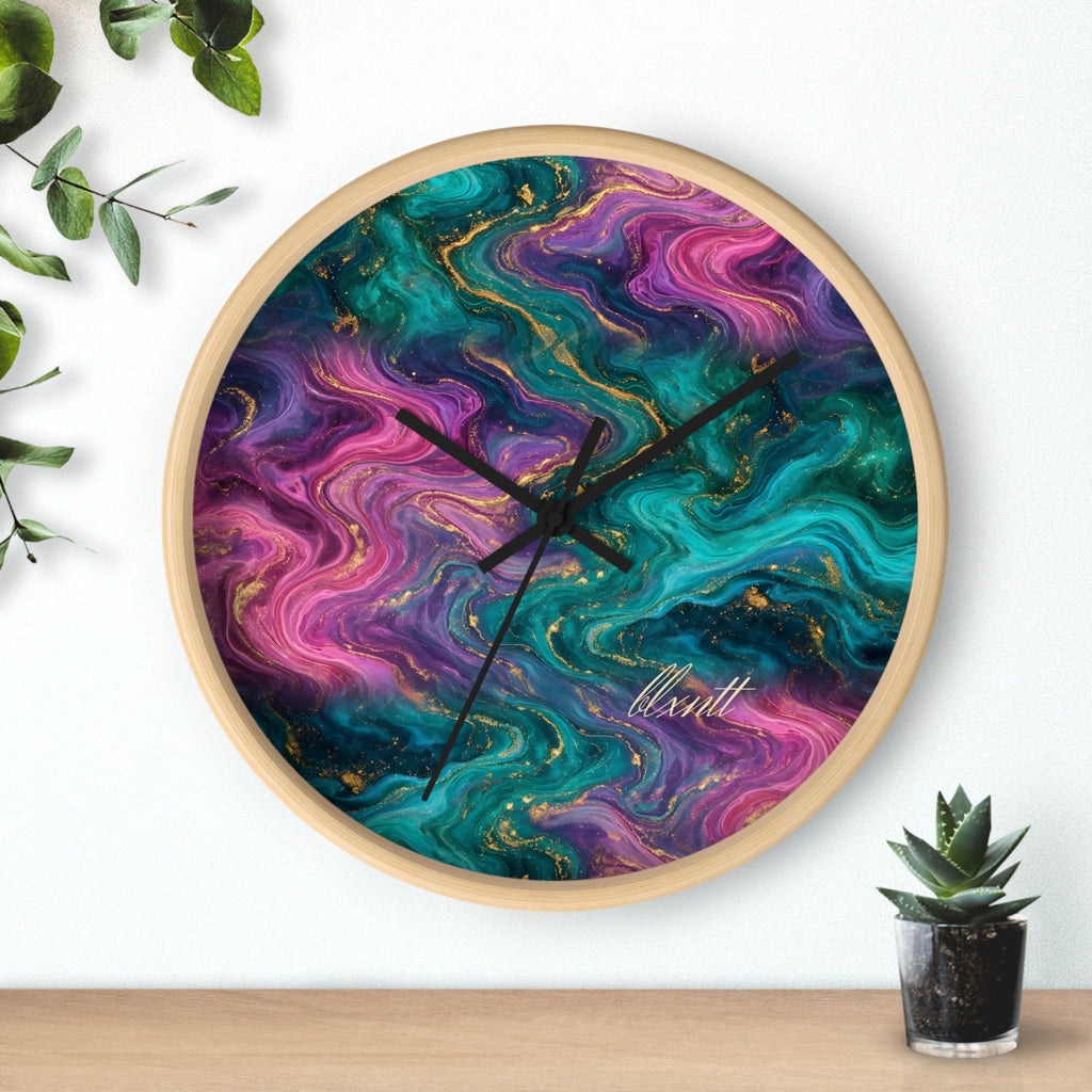 Aurora Marble Wall Clock