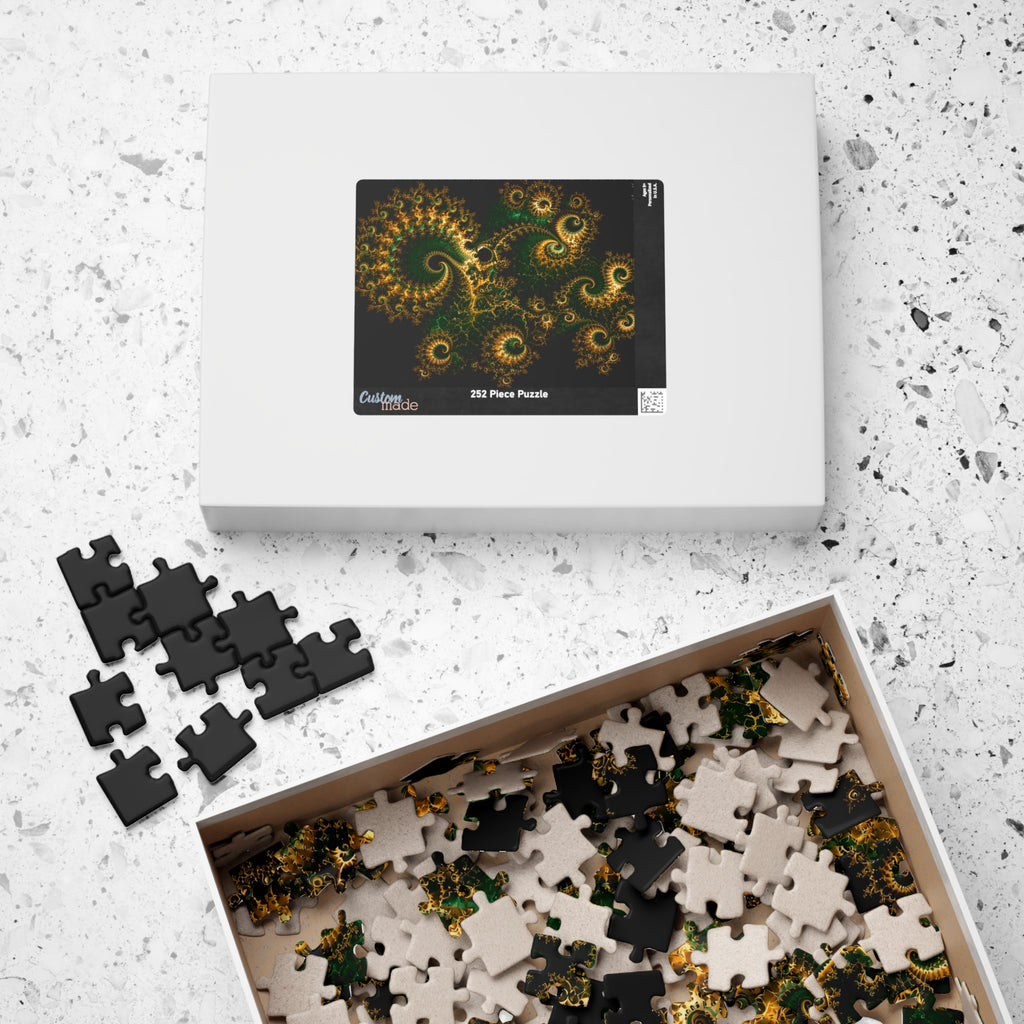 Copper Infinity - Emerald & Gold Jigsaw Puzzle