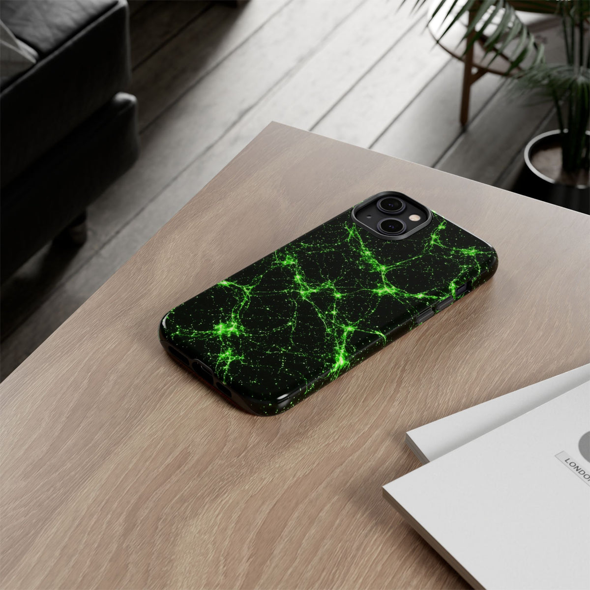 Neon Mycelium - Toxic Lime Phone Case