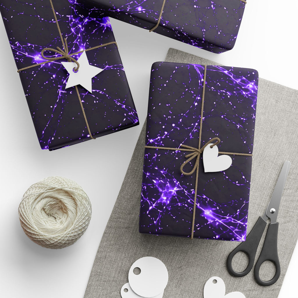 Neon Mycelium - Ultraviolet Wrapping Paper