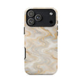 White & Gold Marble Phone Case