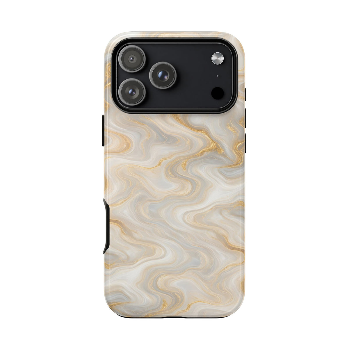 White & Gold Marble Phone Case