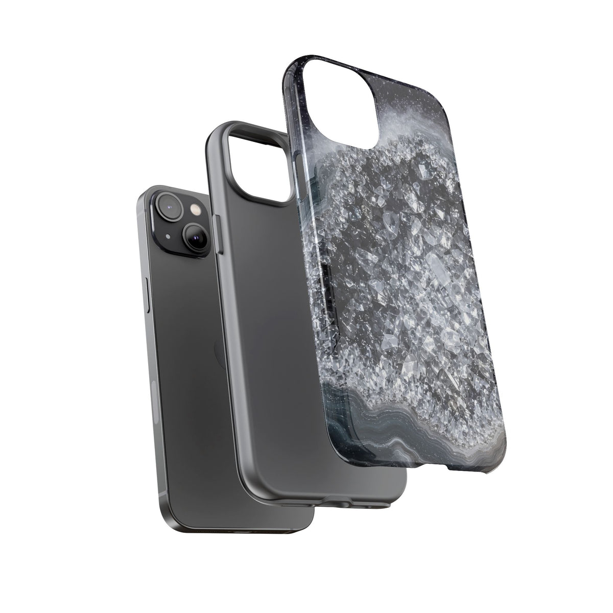 Geode Core - Silver Smoke Phone Case