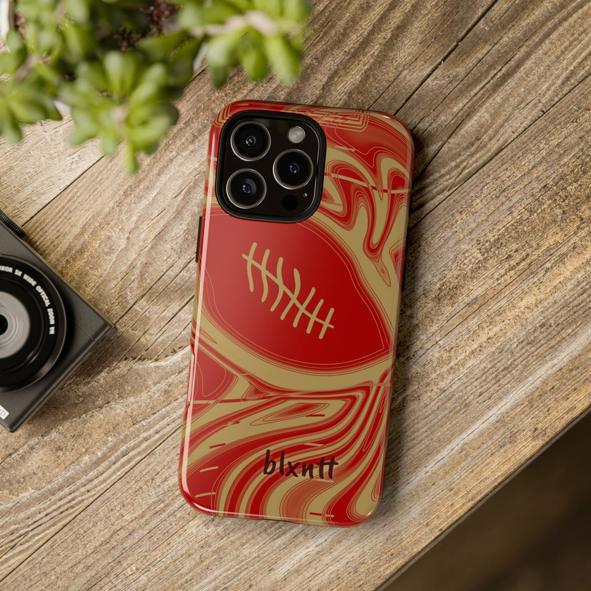 Scarlet & Gold Trippy Football Phone Case