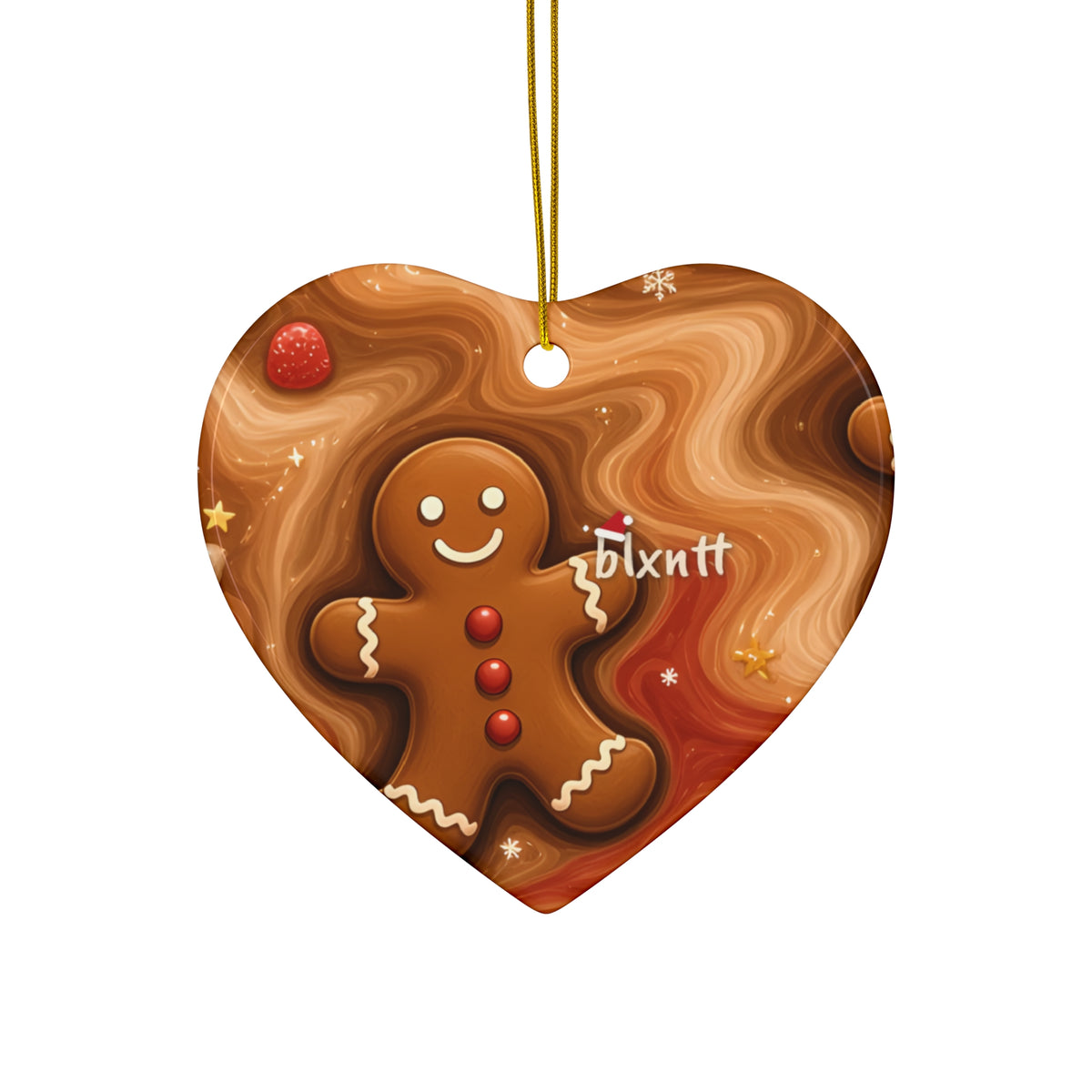 Gingerbread Trippy Christmas Ornament