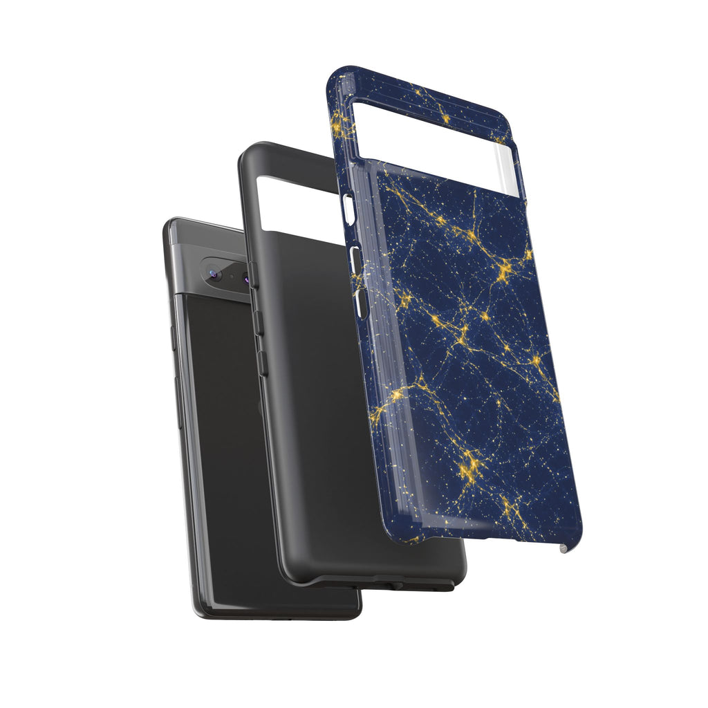 Neon Mycelium - Mustard Navy Phone Case