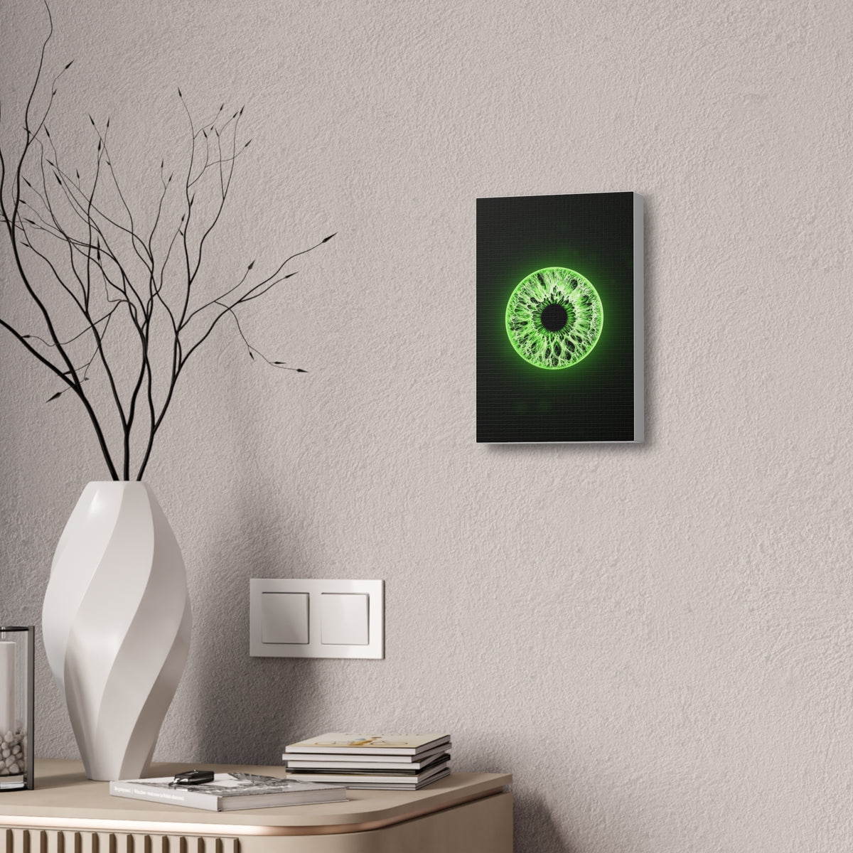 BLXNTT Iris – Lace Web Lime Shock Glossy Canvas