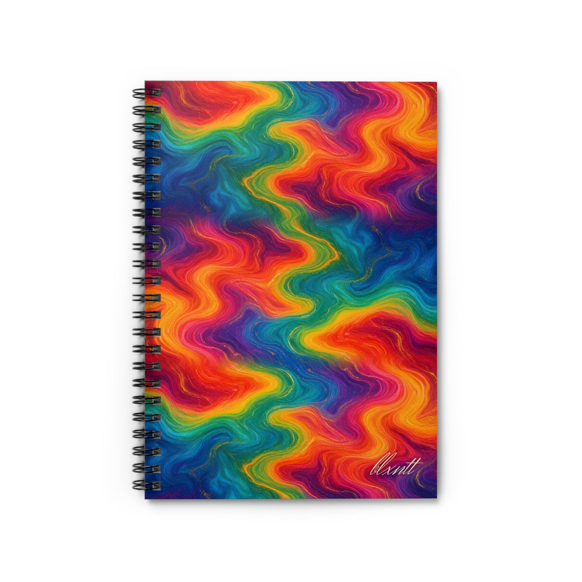 Rainbow Marble Spiral Notebook