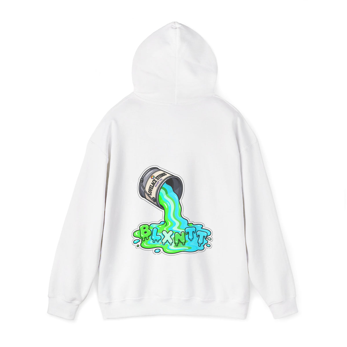 BLXNTT Paint Spill Hoodie - Neon (White)