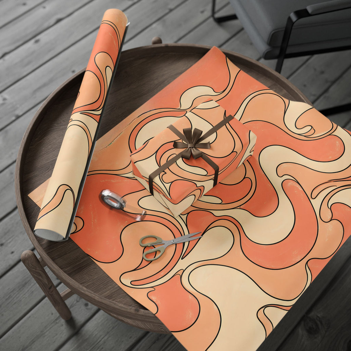 Fillmore Flow - Peach Wrapping Paper