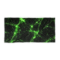 Neon Mycelium - Toxic Lime Beach Towel
