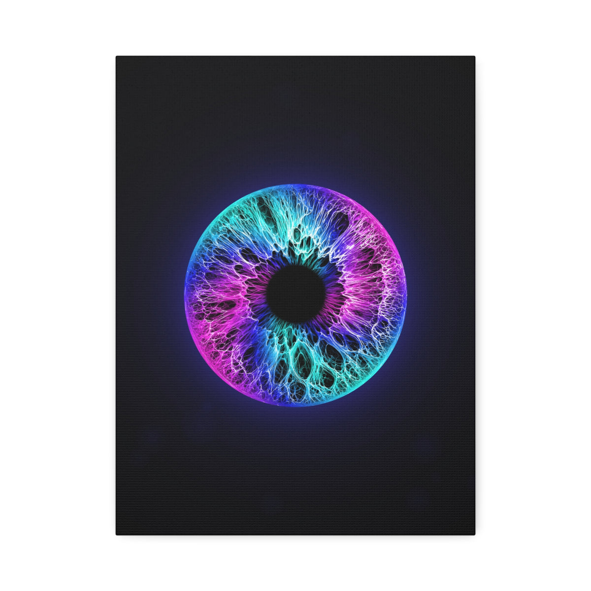 BLXNTT Iris – Lace Web Galaxy Teal Magenta Glossy Canvas