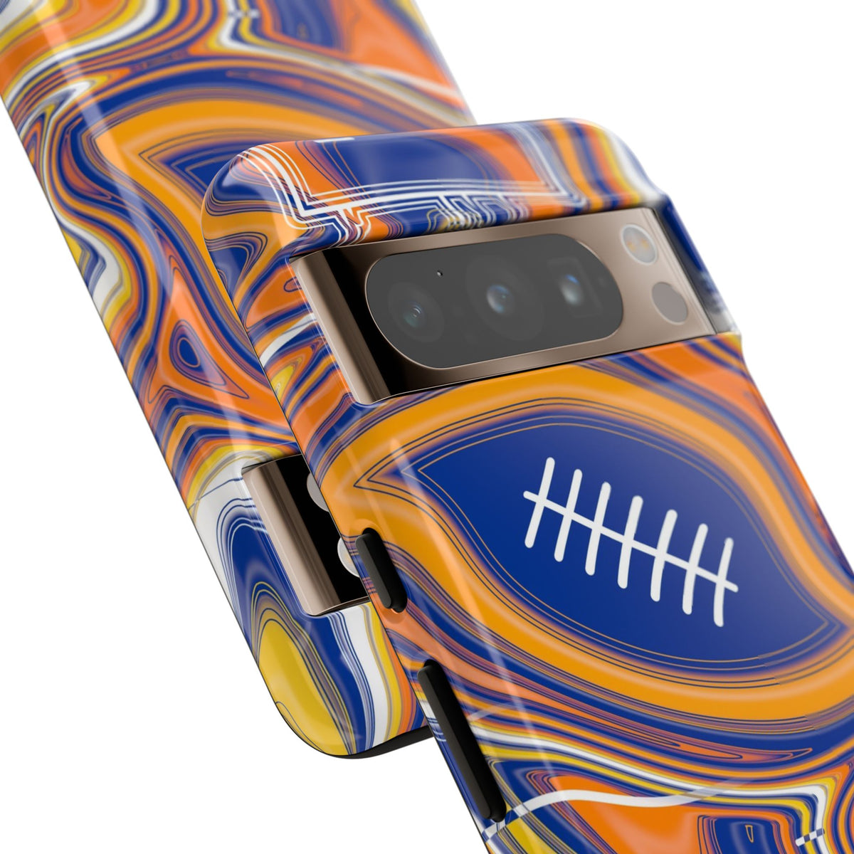 Royal Blue & Yellow Trippy Football Phone Case