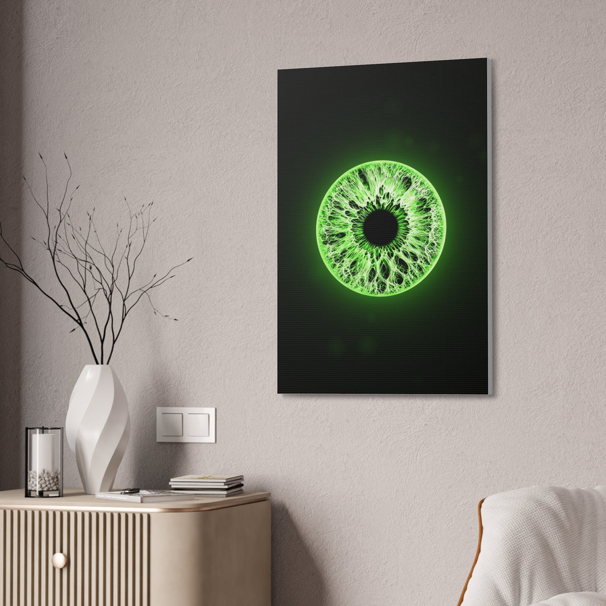 BLXNTT Iris – Lace Web Lime Shock Glossy Canvas