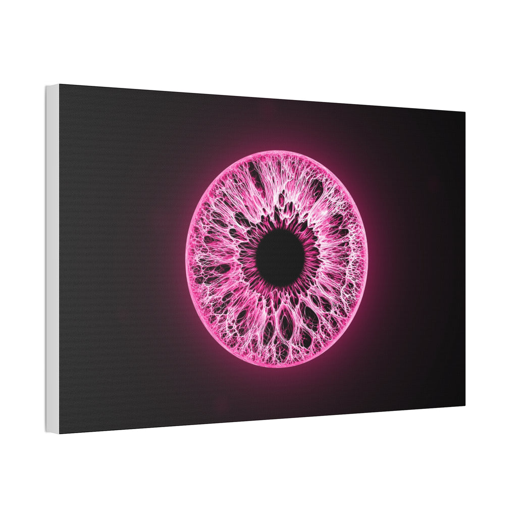 BLXNTT Iris – Lace Web Neon Pink Glossy Canvas