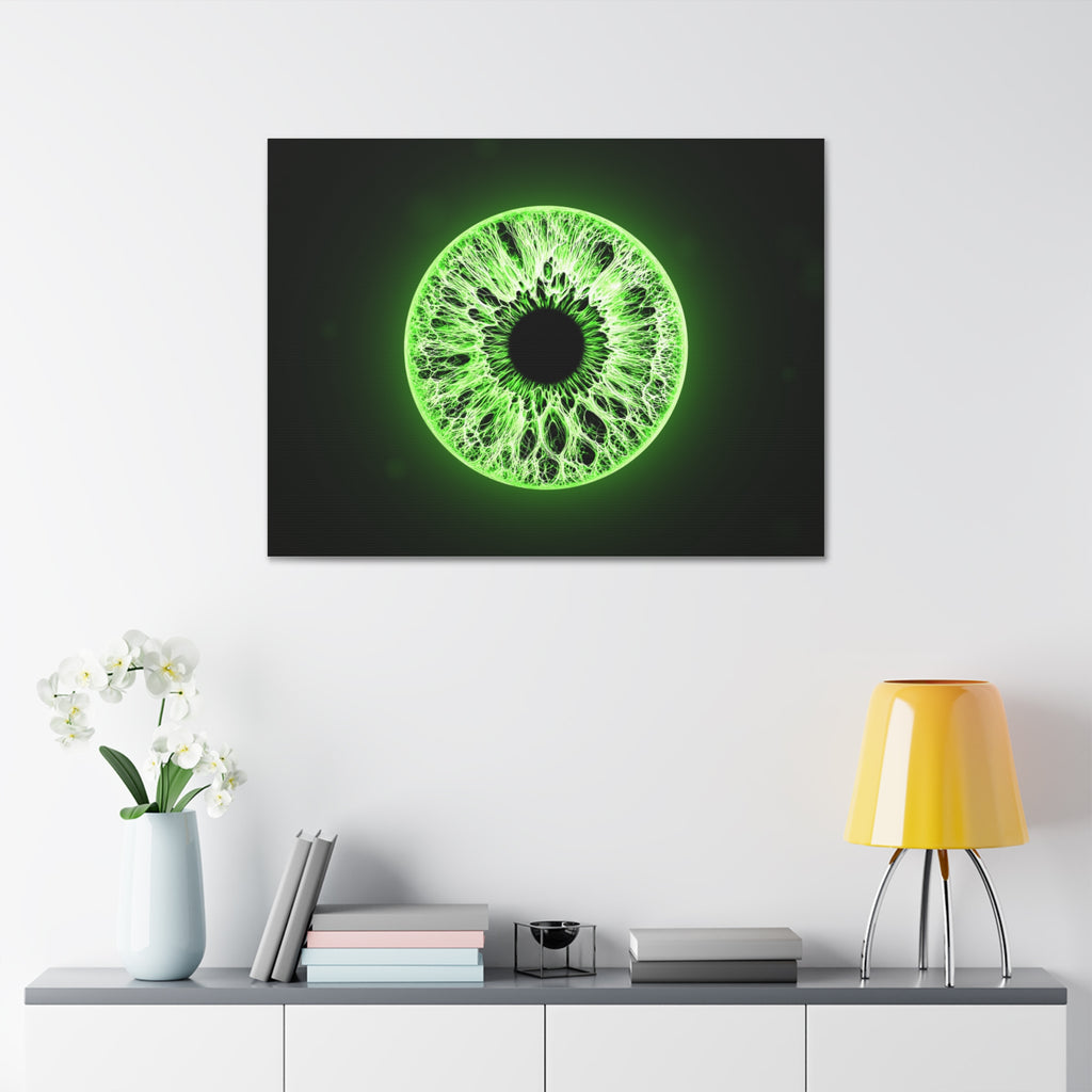 BLXNTT Iris – Lace Web Lime Shock Glossy Canvas