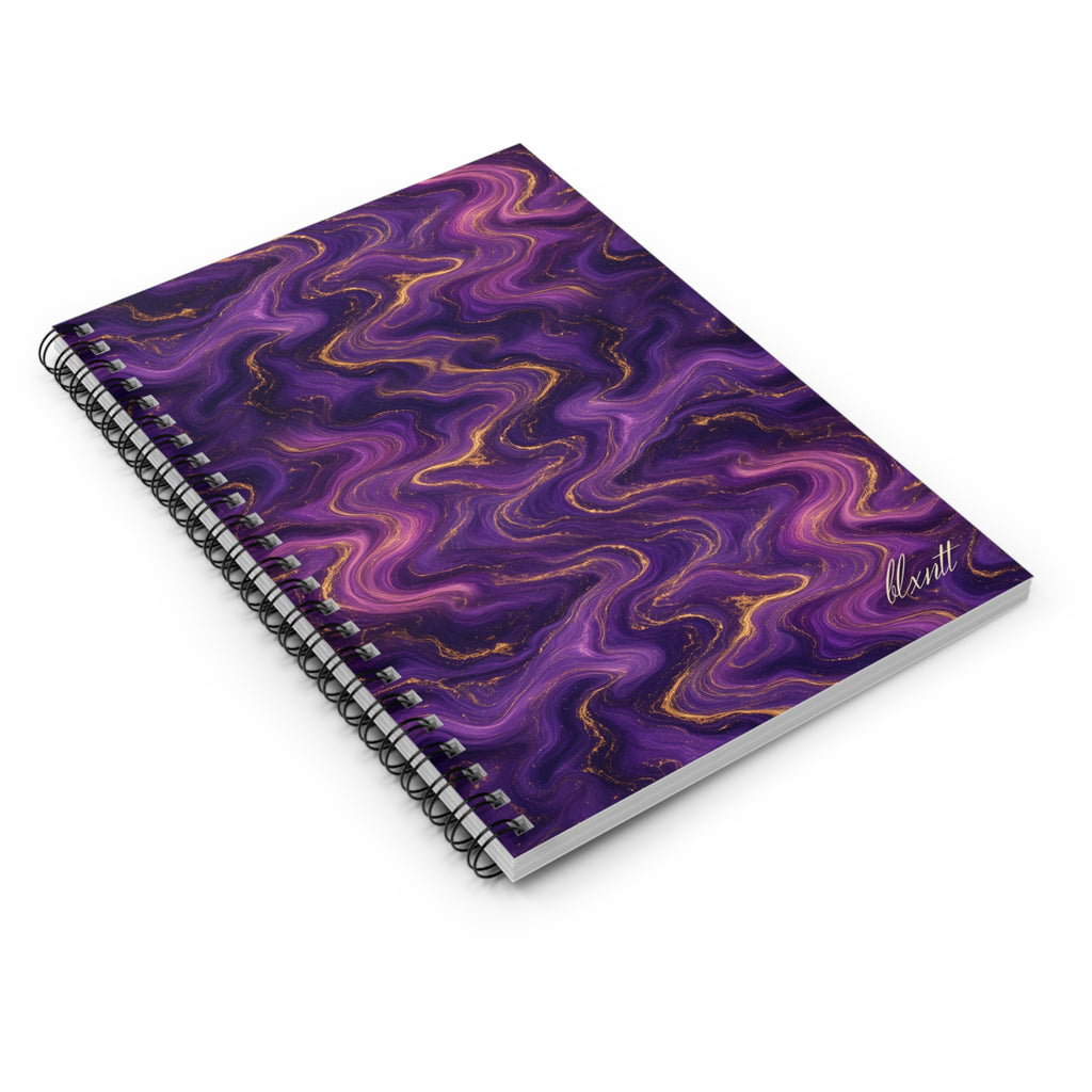 Royal Purple Marble Spiral Notebook