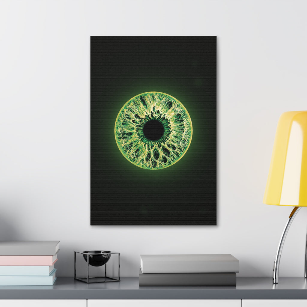 BLXNTT Iris – Lace Web Emerald Gold Glossy Canvas