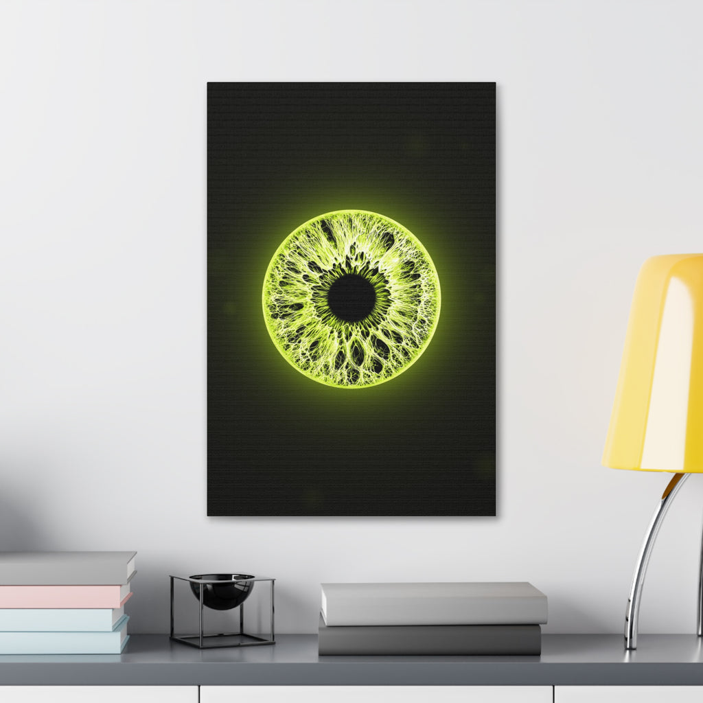 BLXNTT Iris – Lace Web Toxic Chartreuse Glossy Canvas