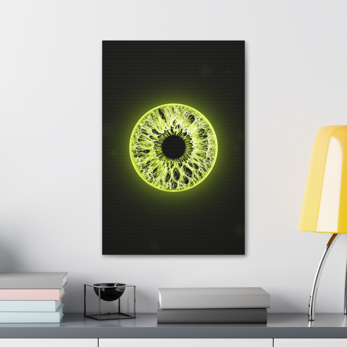 BLXNTT Iris – Lace Web Toxic Chartreuse Glossy Canvas