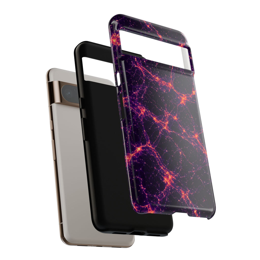 Neon Mycelium - Sunset Synapse Phone Case