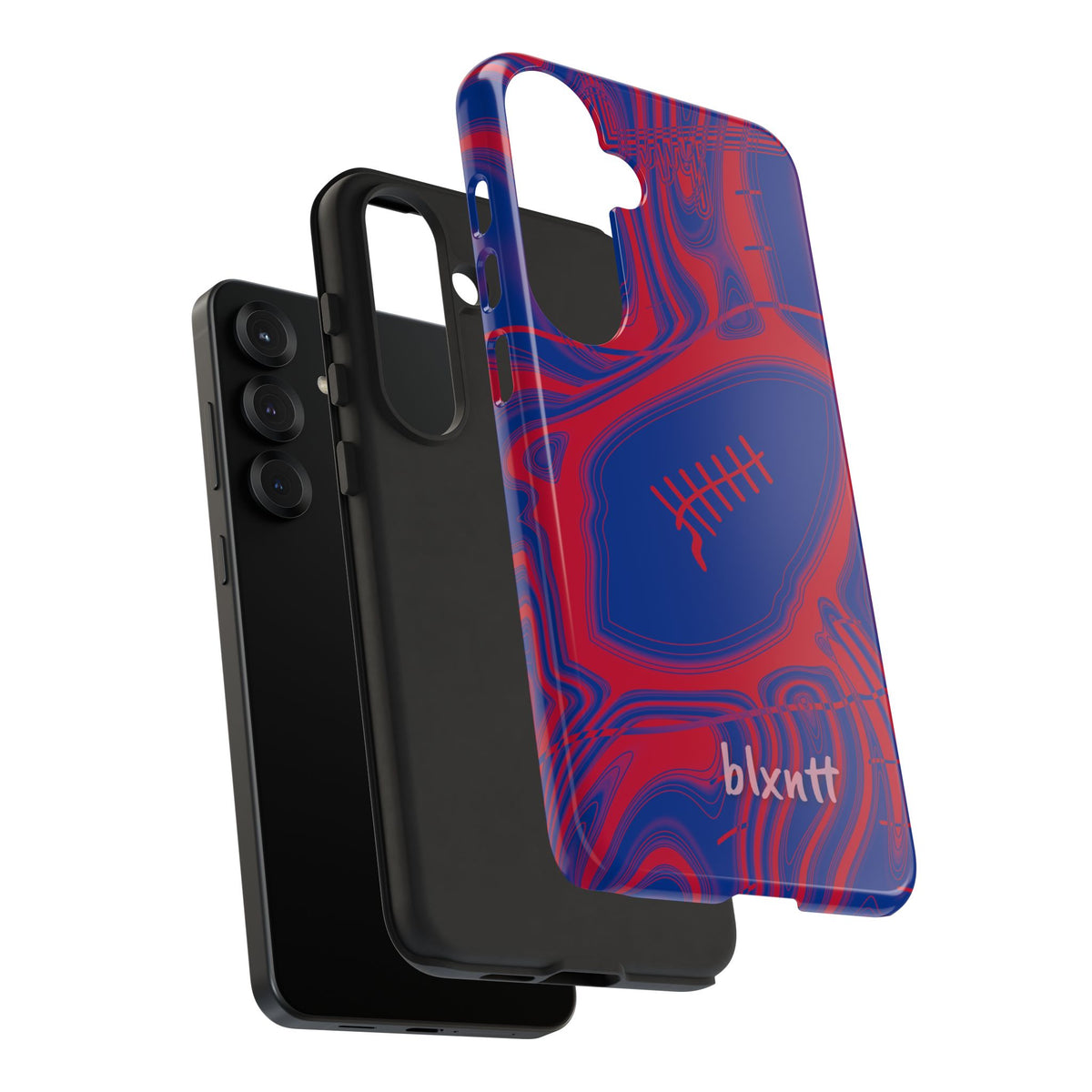 Royal Blue & Red Trippy Football Phone Case