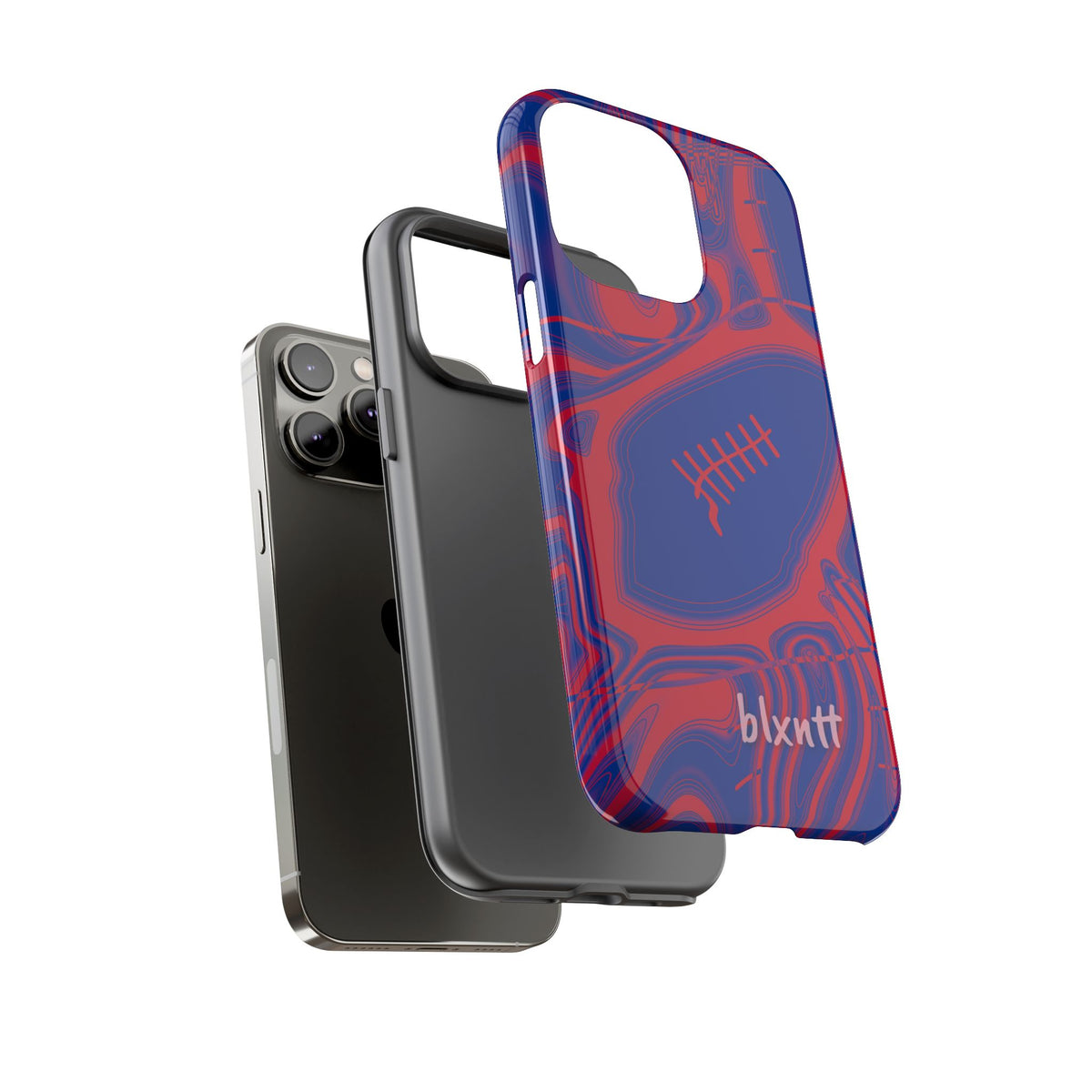 Royal Blue & Red Trippy Football Phone Case