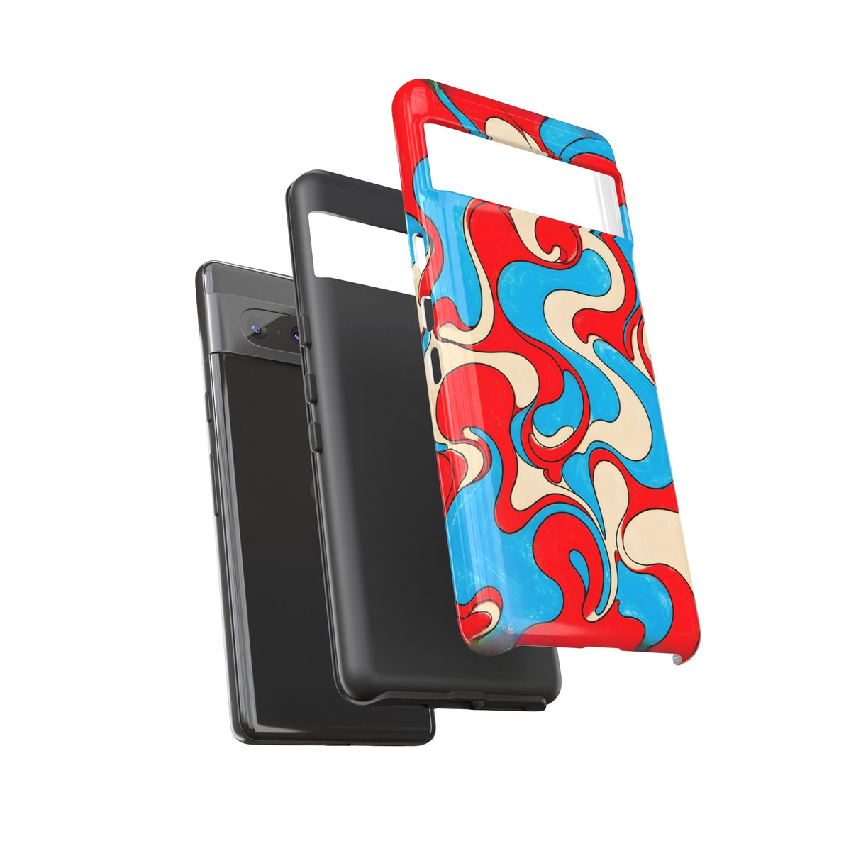Fillmore Flow - Red, Cyan & Cream Phone Case