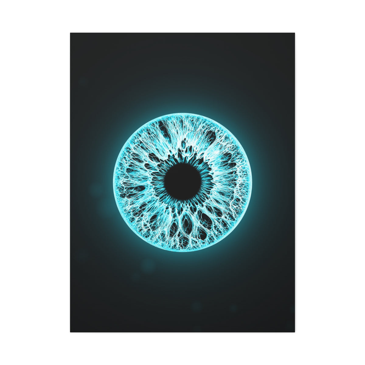 BLXNTT Iris – Lace Web Electric Cyan Glossy Canvas