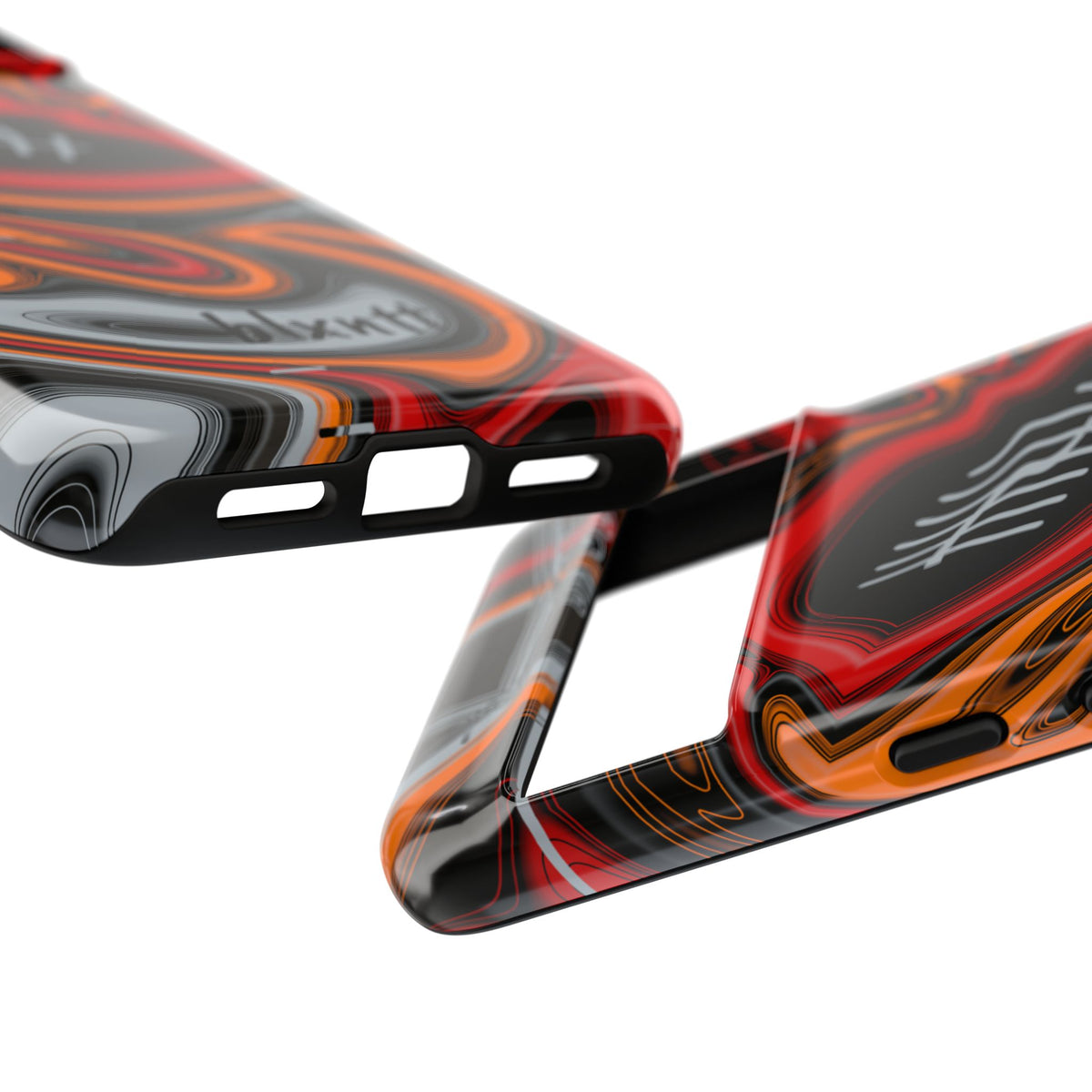 Red, Orange & Pewter Trippy Football Phone Case