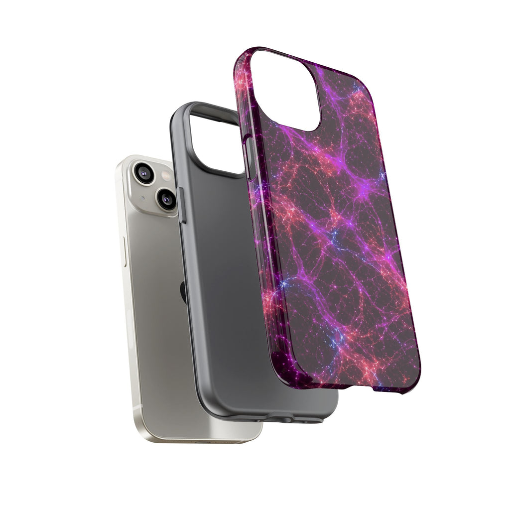 Neon Mycelium - Ember Orchid Phone Case