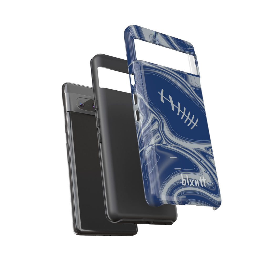 Blue & Gray Trippy Football Phone Case