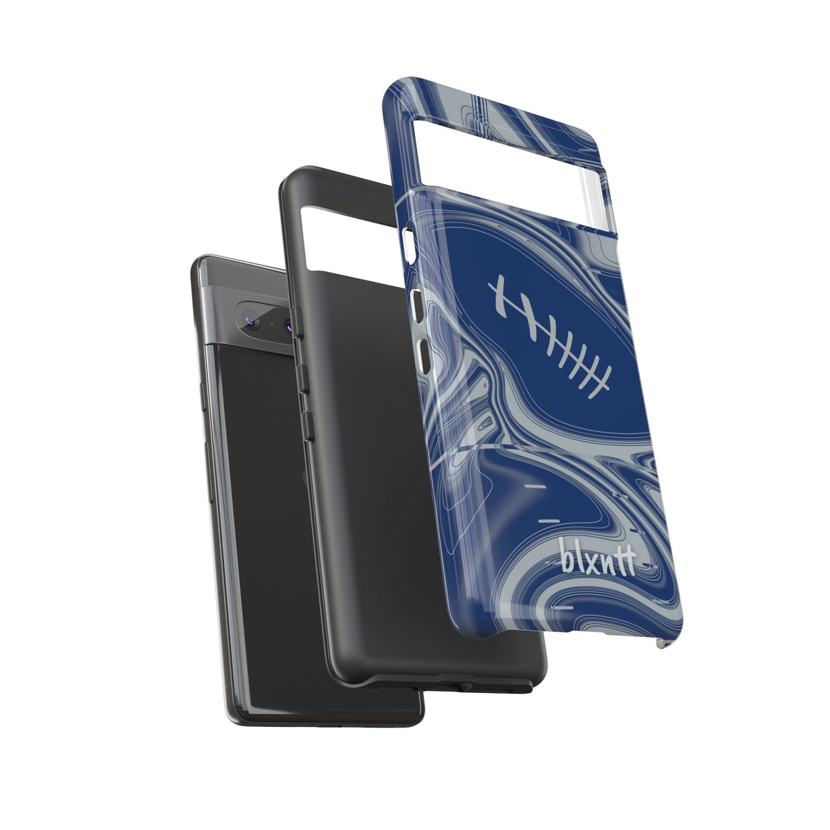 Blue & Gray Trippy Football Phone Case