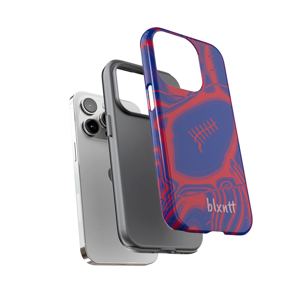 Royal Blue & Red Trippy Football Phone Case