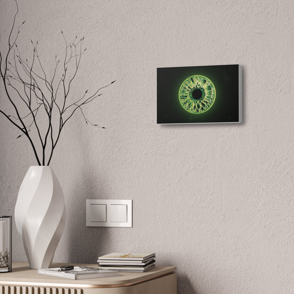 BLXNTT Iris – Lace Web Emerald Gold Glossy Canvas
