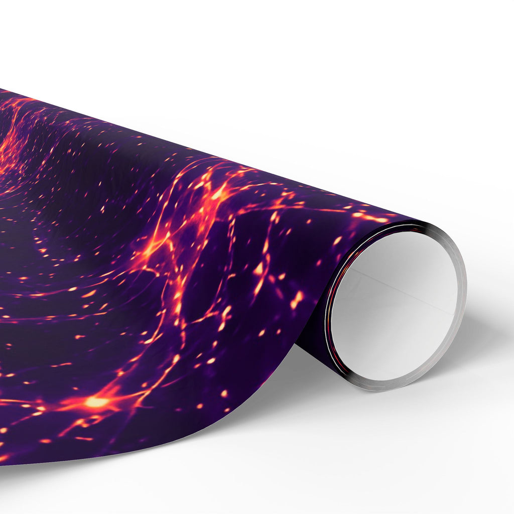 Neon Mycelium - Sunset Synapse Wrapping Paper