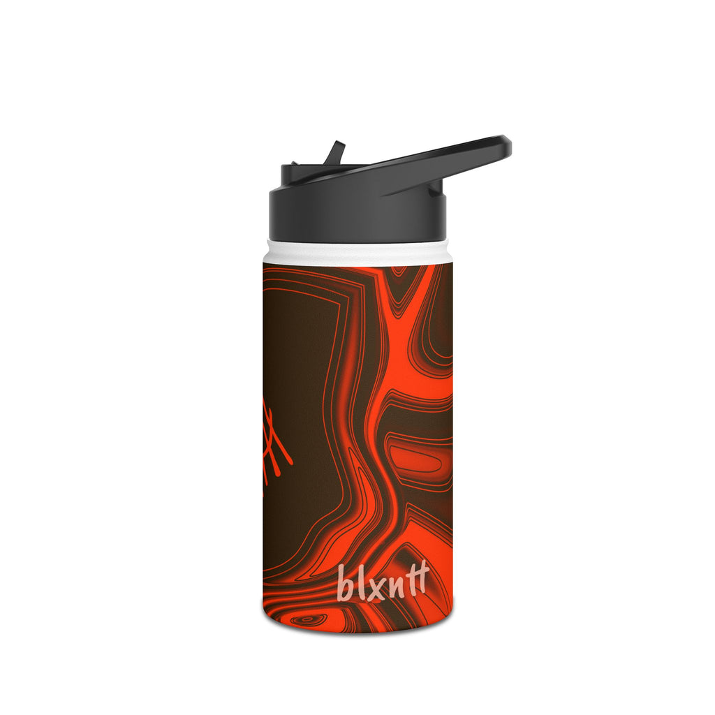 Brown & Orange Trippy Football Water Bottle