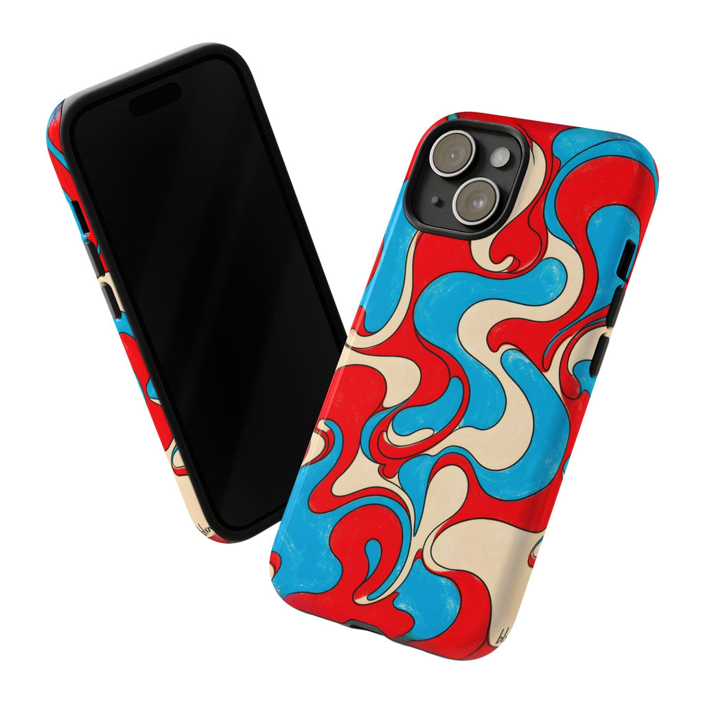 Fillmore Flow - Red, Cyan & Cream Phone Case