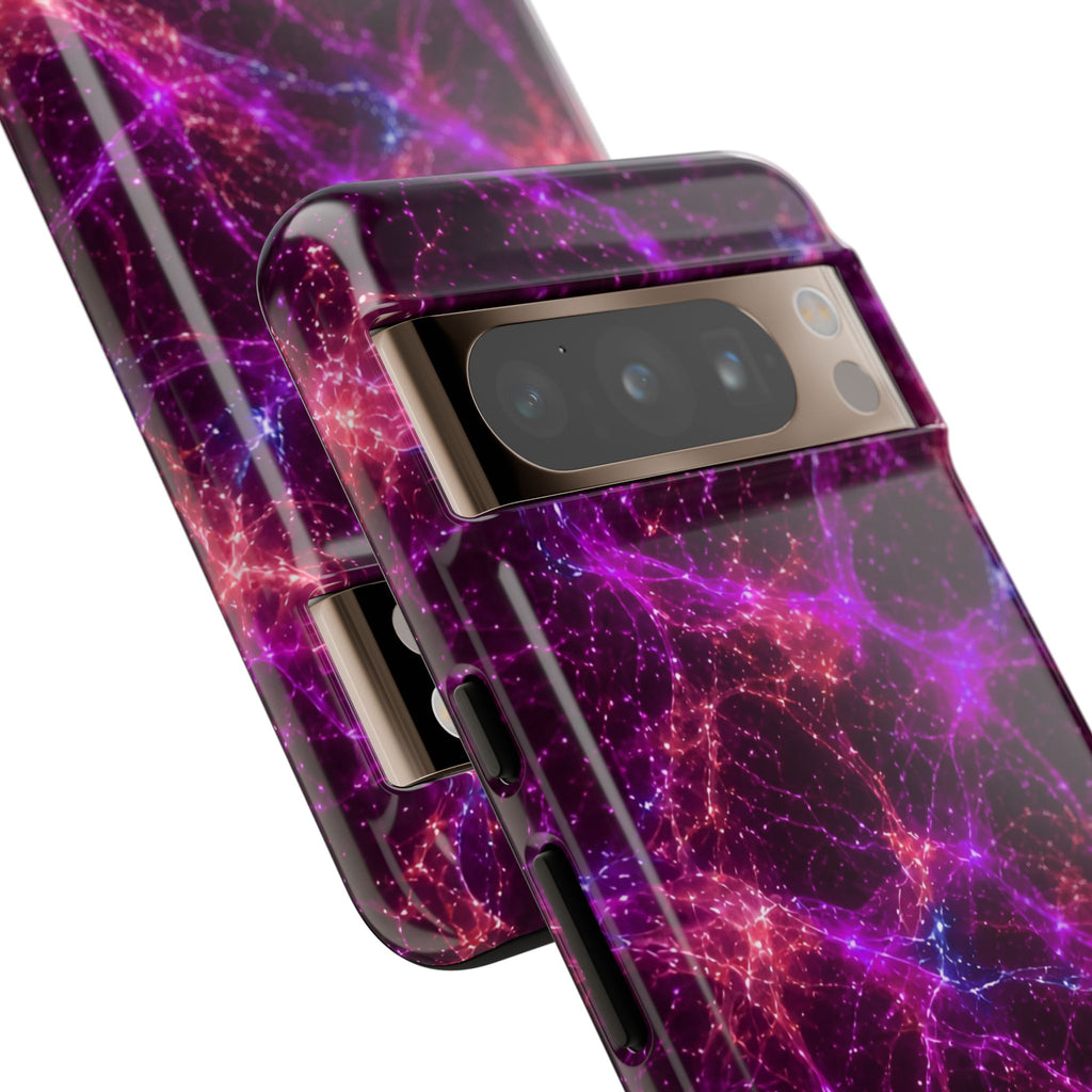 Neon Mycelium - Ember Orchid Phone Case