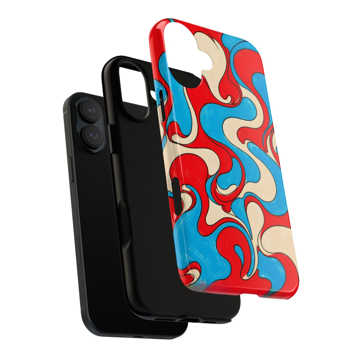 Fillmore Flow - Red, Cyan & Cream Phone Case