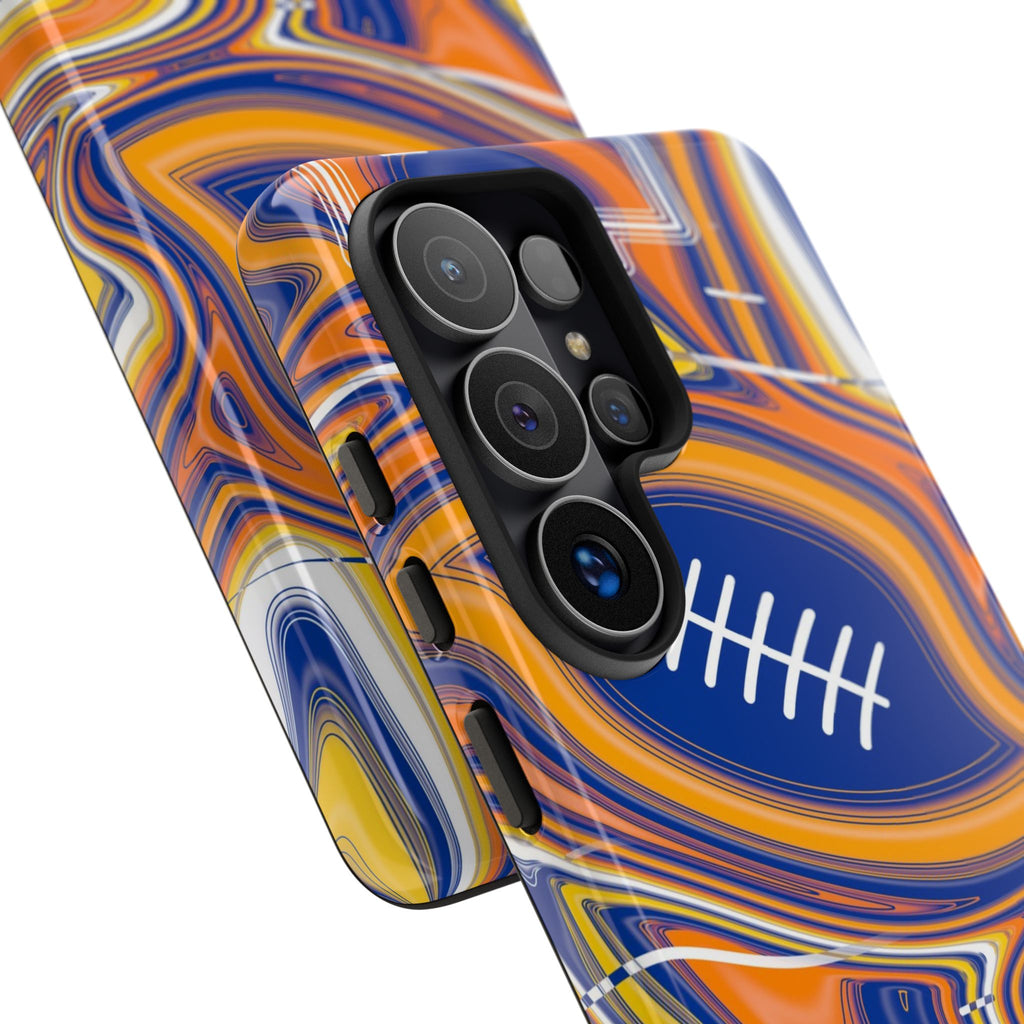 Royal Blue & Yellow Trippy Football Phone Case