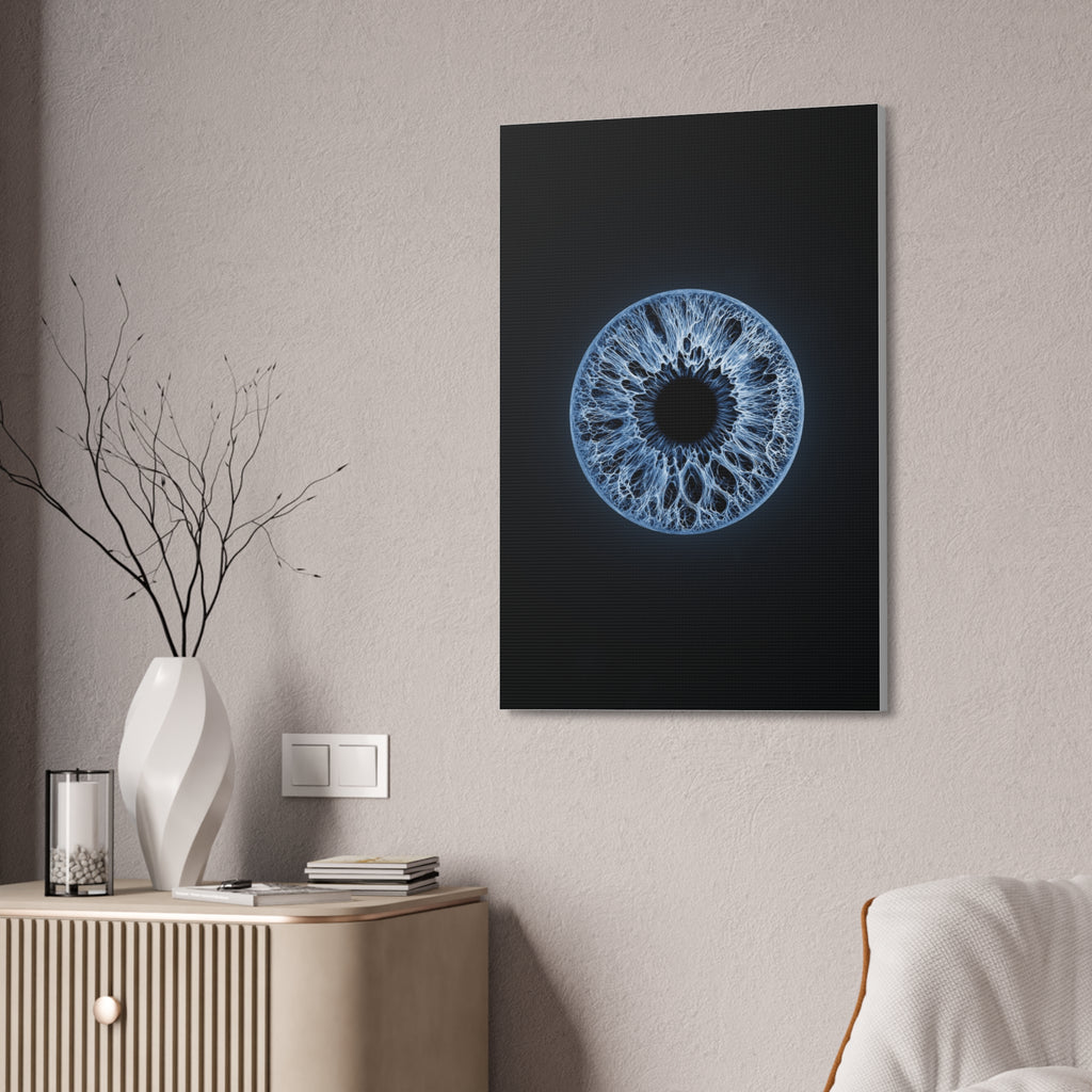 BLXNTT Iris – Lace Web Blue Glossy Canvas
