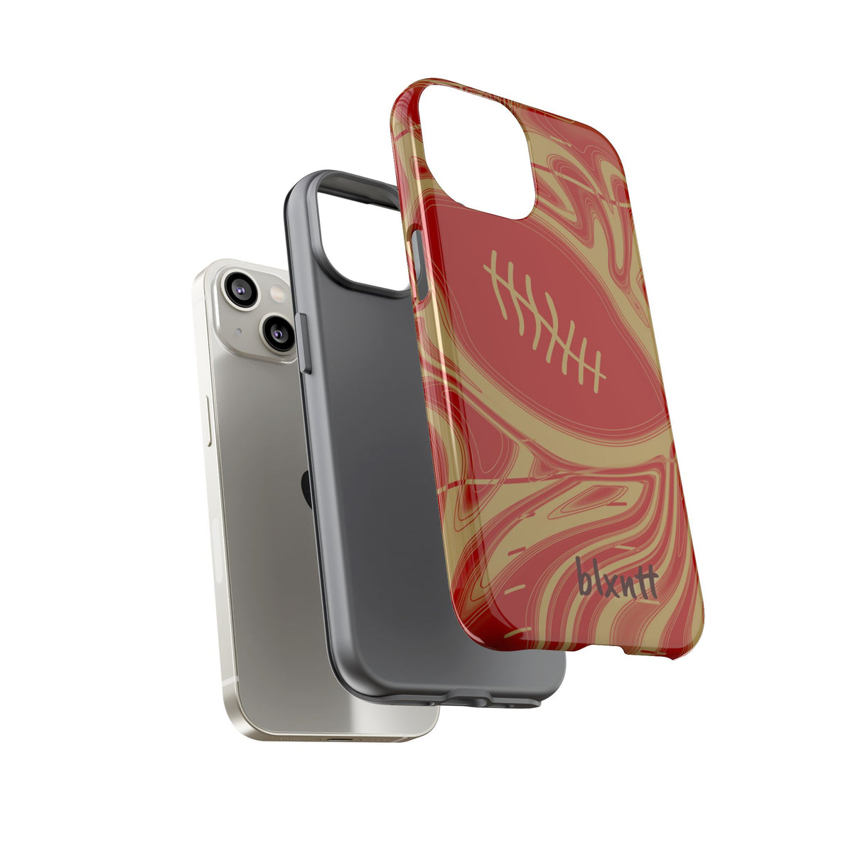 Scarlet & Gold Trippy Football Phone Case