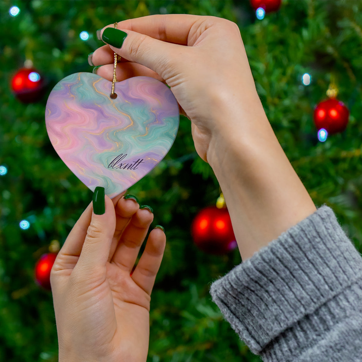 Pastel Marble Ornament