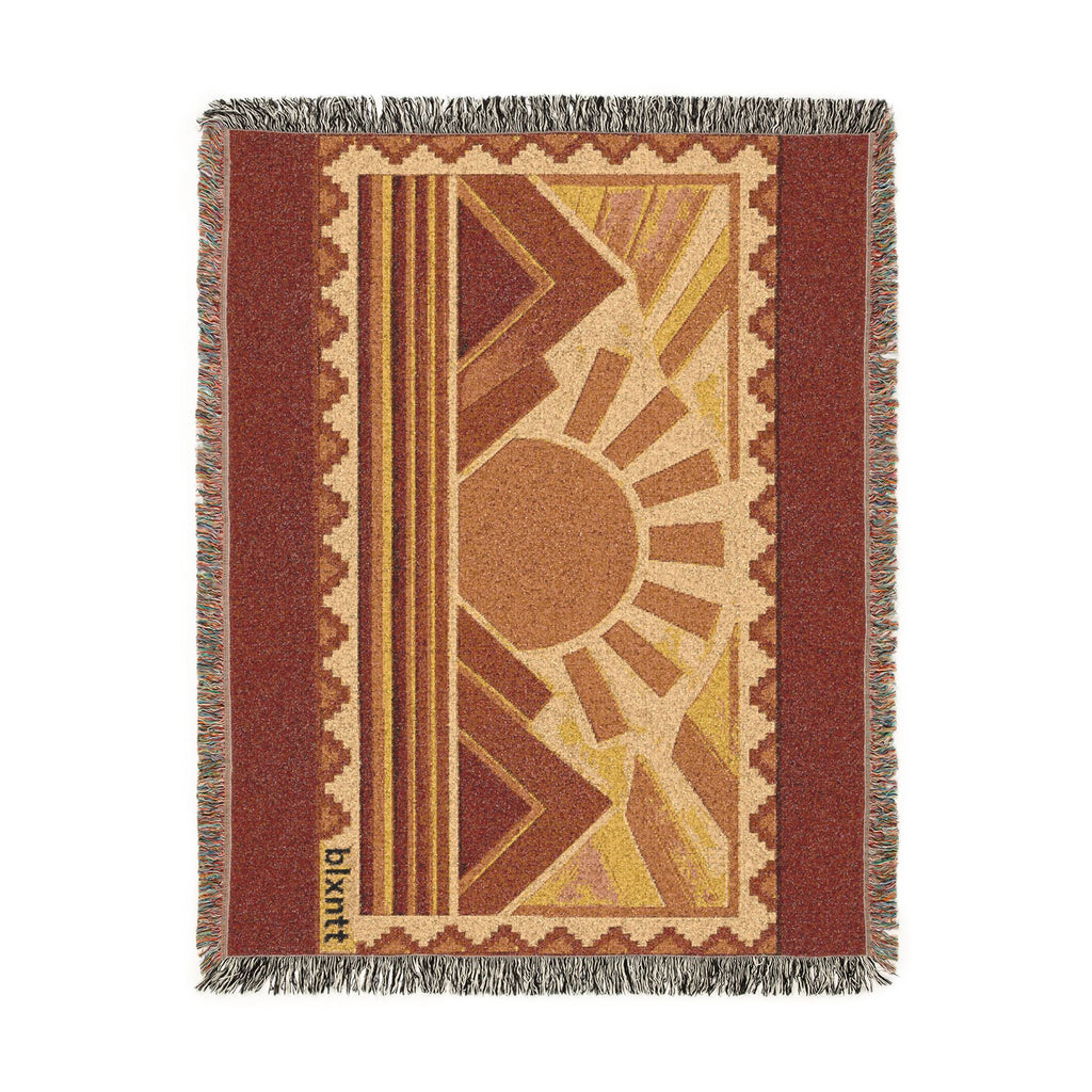 BLXNTT Orange Hippie Woven Blanket #1
